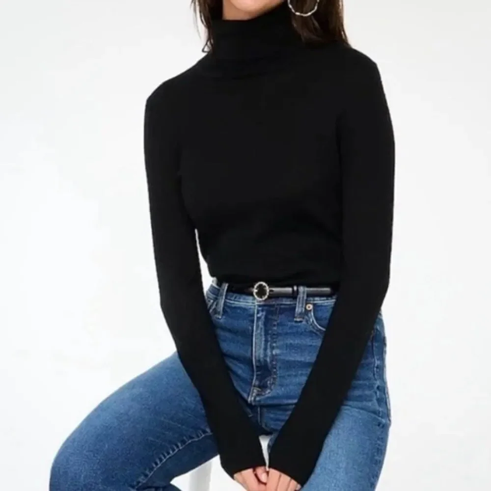 J.Crew Machine-Washable Merino Wool-Blend Turtleneck Sweater Black